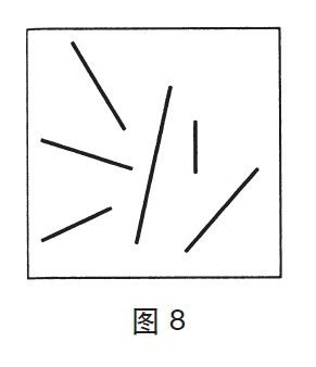图8：平均长度与总长度——系统1能瞬间精确估出一组线段的平均长度，却对