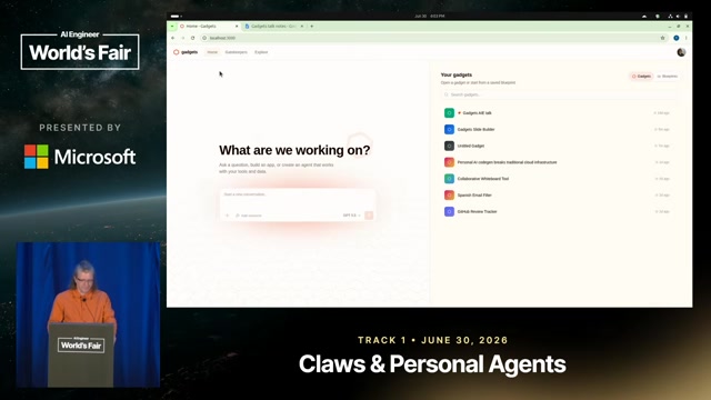 演示中的「What are we working on?」界面