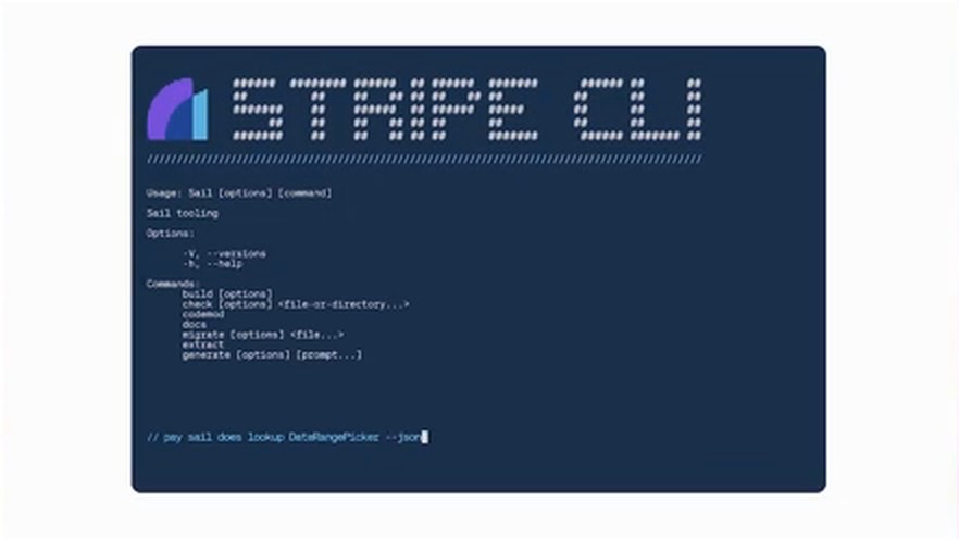 STRIPE CLI 终端界面，用法写着 Sail