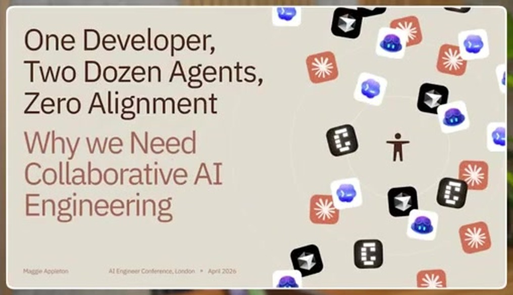 演讲标题页 One Developer, Two Dozen Agents, Zero Alignment
