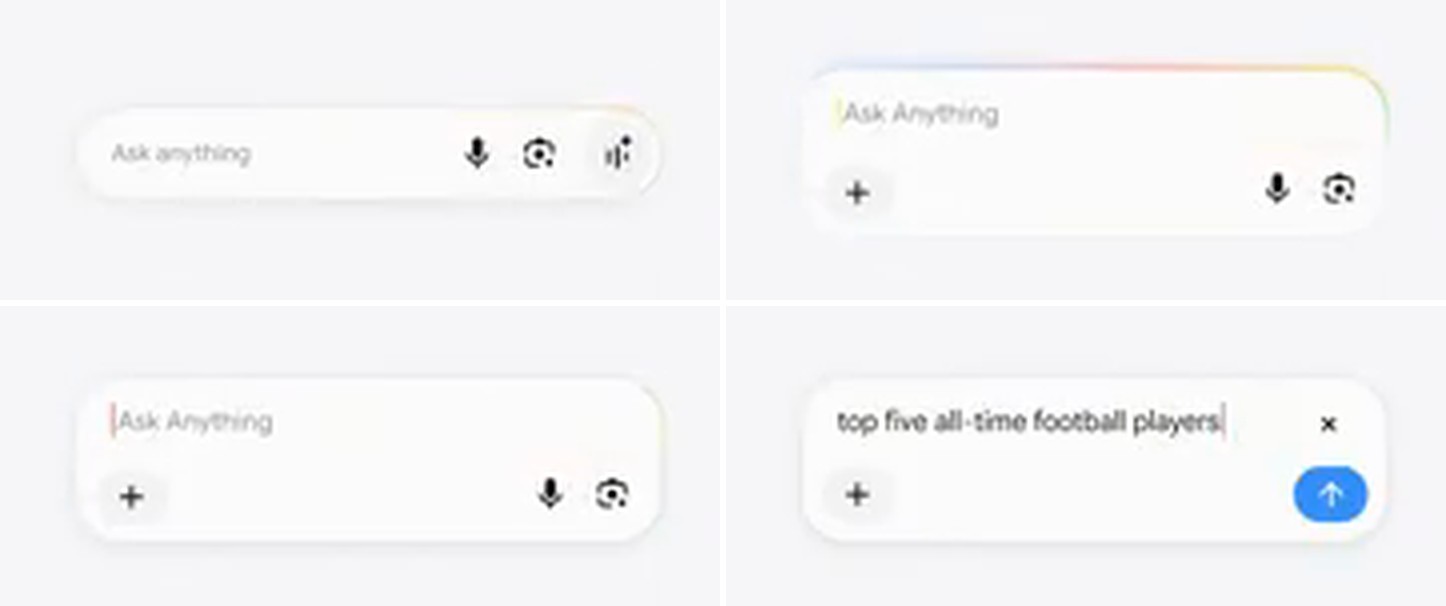 Google 新搜索框的四个状态