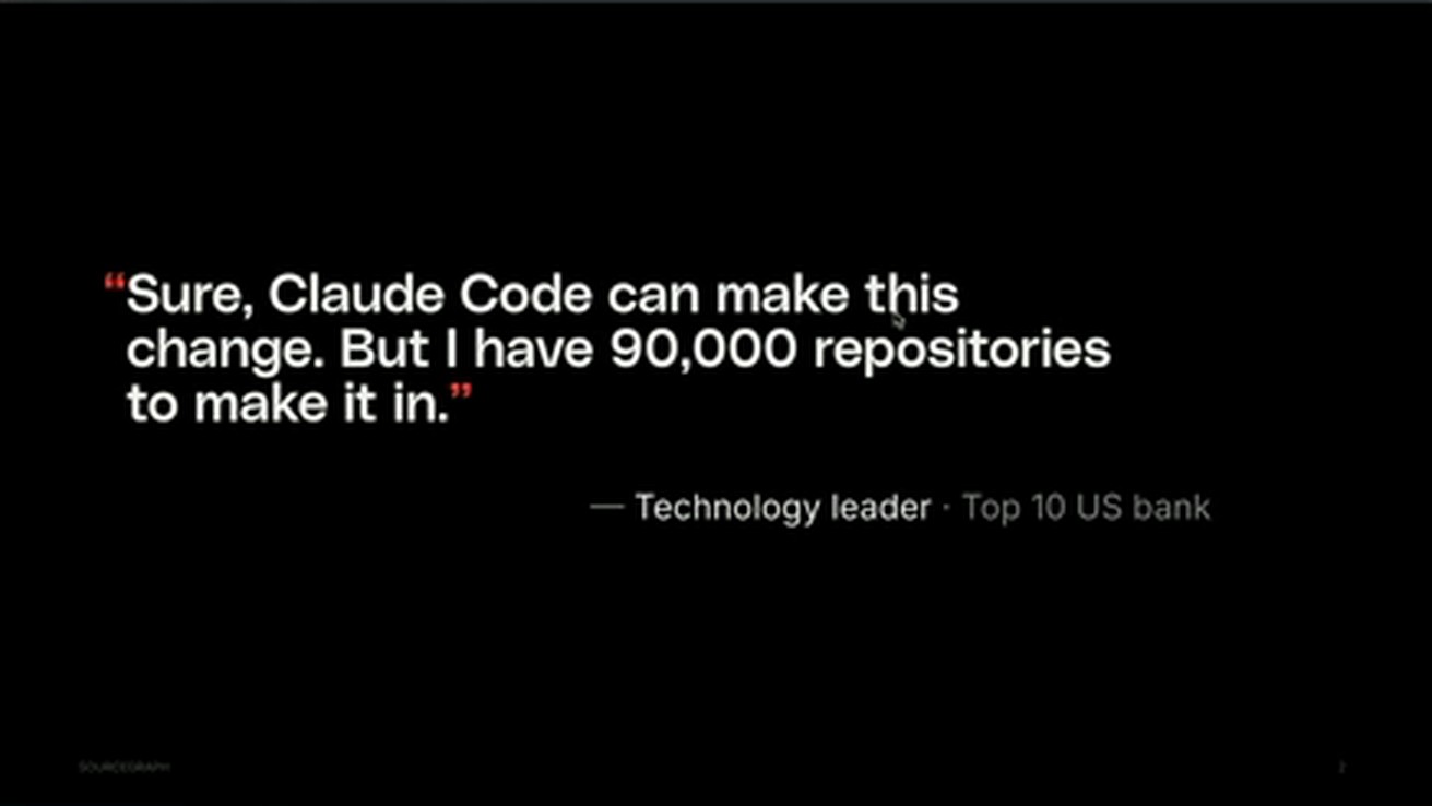 引语页：Claude Code 能做这个改动，但我有 90,000 个仓库要改