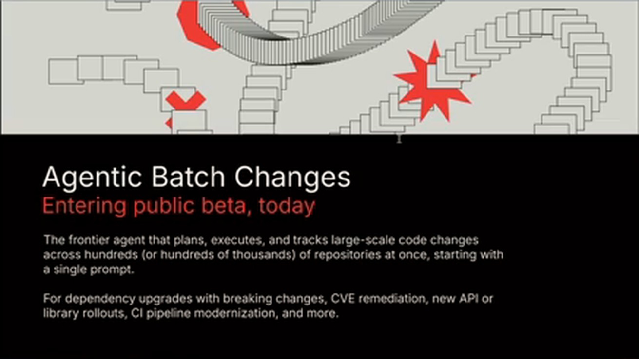 产品发布页：Agentic Batch Changes，Entering public beta, today