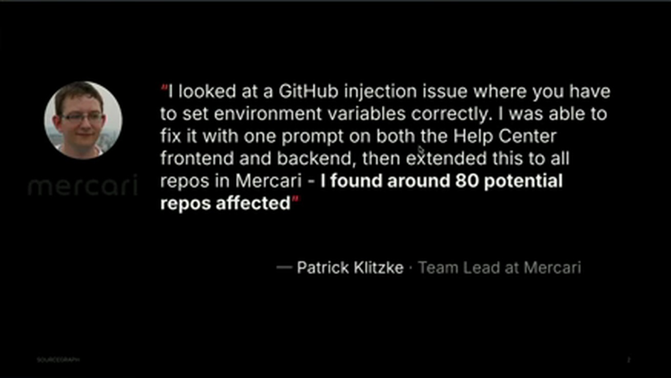 Mercari 引语页，署名 Patrick Klitzke · Team Lead at Mercari