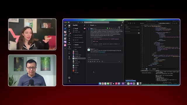 Devon 智能体在运行：Slack 对话 + IDE 实时写码