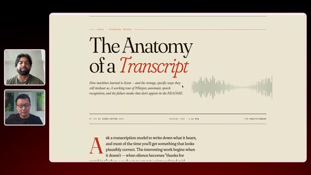 生成的 artifact 页面 The Anatomy of a Transcript
